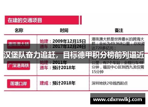 汉堡队奋力追赶，目标德甲积分榜前列逼近
